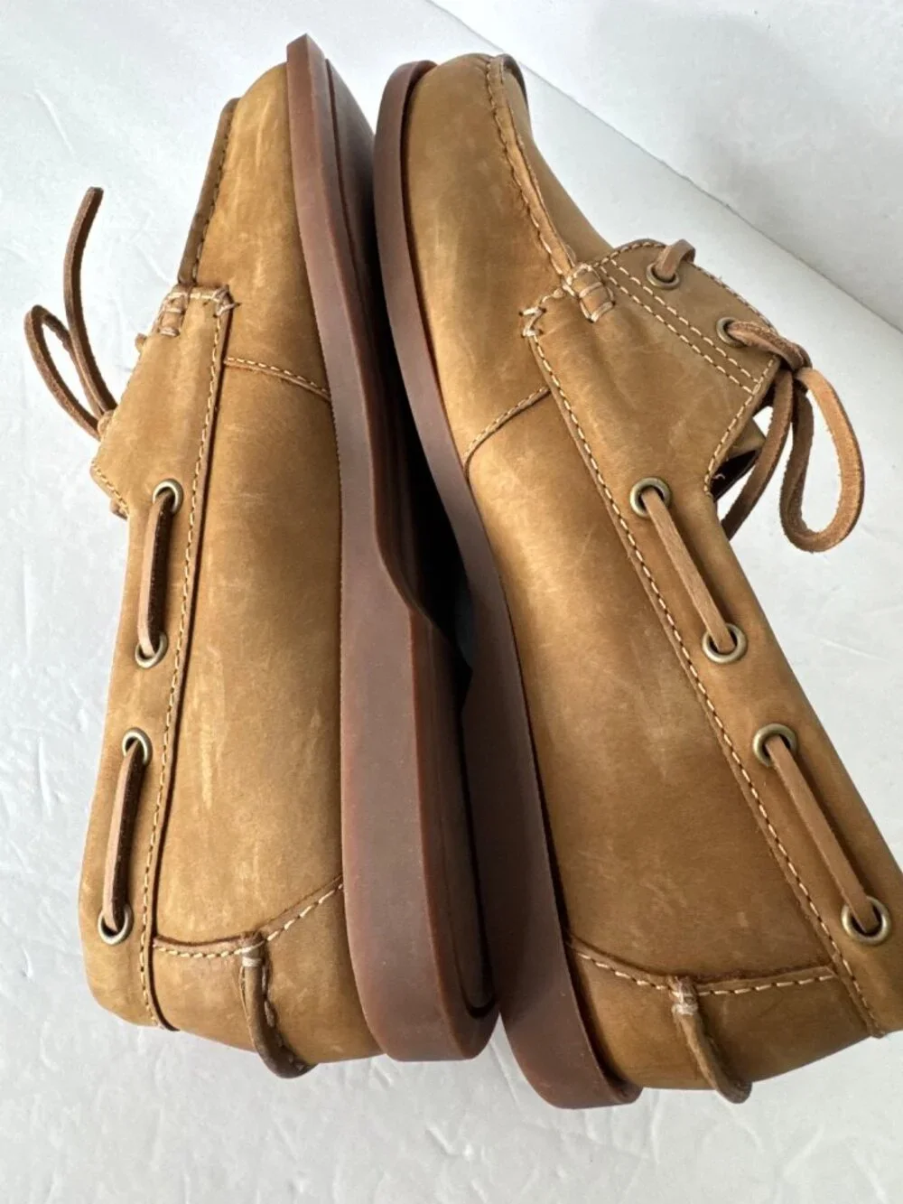 J Crew Men's Leather Sail Boatshoe Boat Shoe New Size 8 CS464